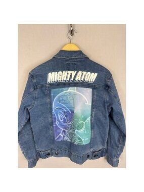 Mighty Atom Astro Boy Denim Jacket XS Blue Graphic Tezuka Productions Trucker